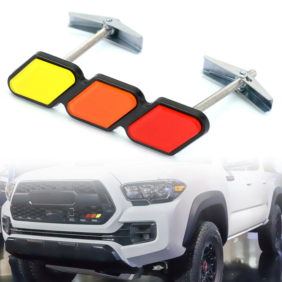 Yellow/Orange/Red Front Grill Badge For Toyota Tacoma 4Runner Tundra