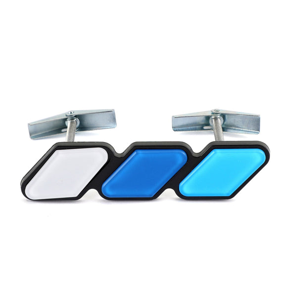 White Blue Badge