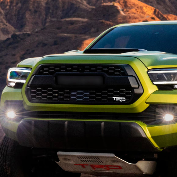 Distintivo della griglia TRD per Tacoma Tundra 4Runner Emblema della griglia anteriore rosso/nero/cromato