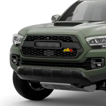 Emblema de parrilla con insignia de montaña tricolor amarillo/rojo Toyota Tacoma Tundra 4Runner - 0