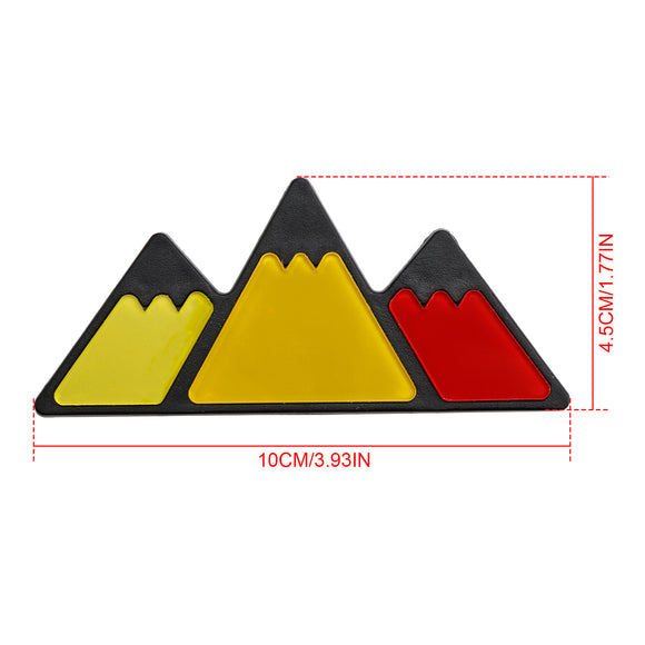 Toyota Tacoma Tundra 4Runner Yellow/Red Tri-Color Mountain Badge Grille Emblem