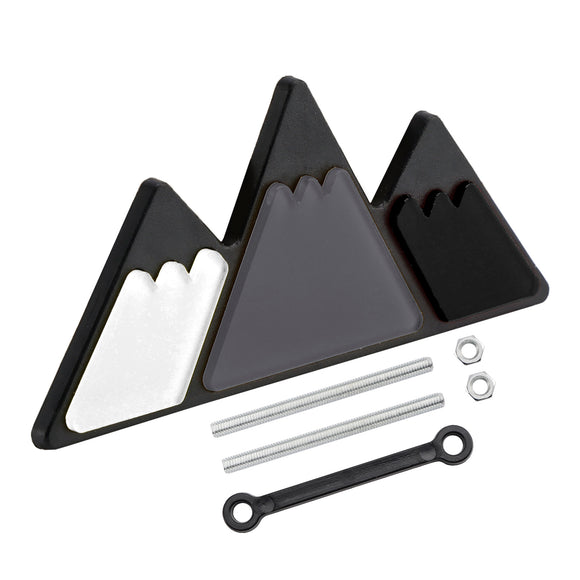 Toyota Tacoma Tundra 4Runner Tri-Color Grille Emblem Black/ White Mountain Badge