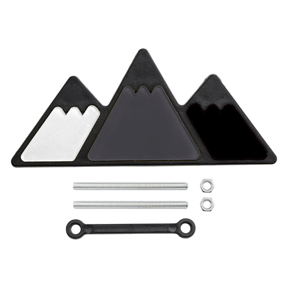Toyota Tacoma Tundra 4Runner Tri-Color Grille Emblem Black/ White Mountain Badge