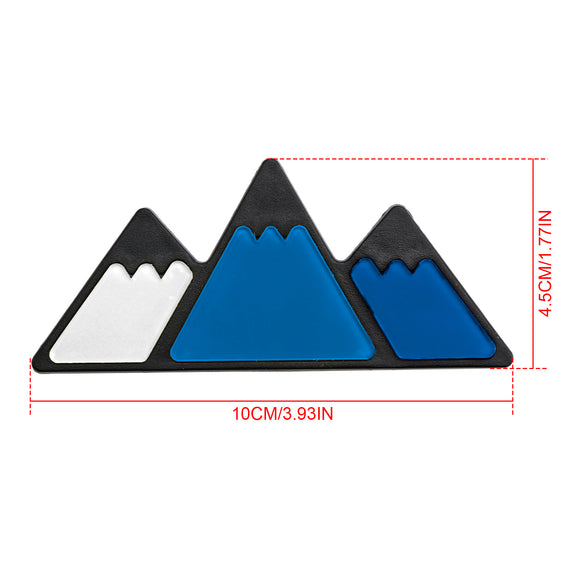 Tri-Color Grille Badge for Toyota Tacoma Tundra 4Runner Blue/ White Mountain Emblem