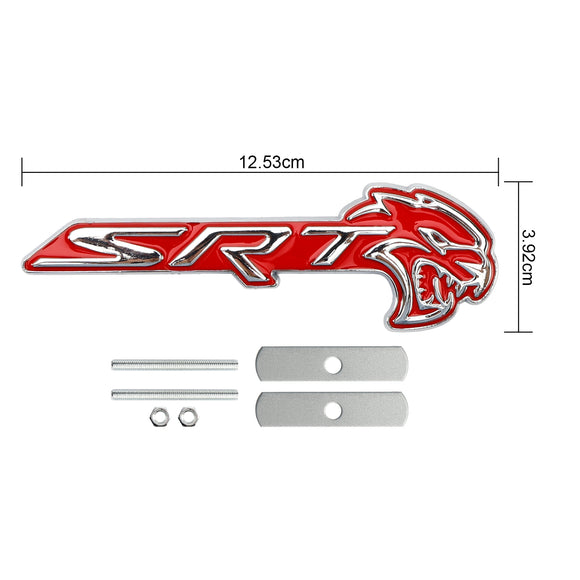 Front Grille SRT Hellcat Emblem For Charger Challenger SRT Chrome Black / Chrome Red / Red Black Badge
