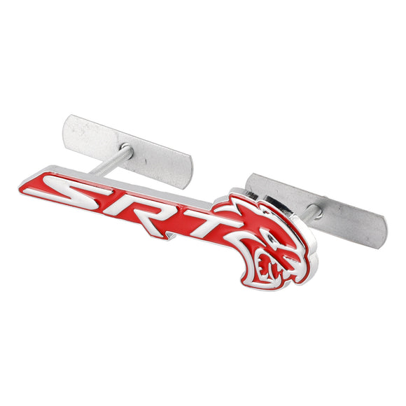 Front Grille SRT Hellcat Emblem For Charger Challenger SRT Chrome Black / Chrome Red / Red Black Badge