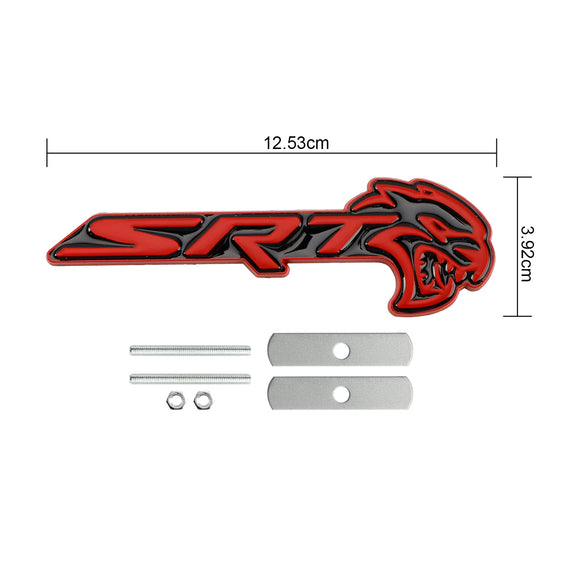 Front Grille SRT Hellcat Emblem For Charger Challenger SRT Chrome Black / Chrome Red / Red Black Badge