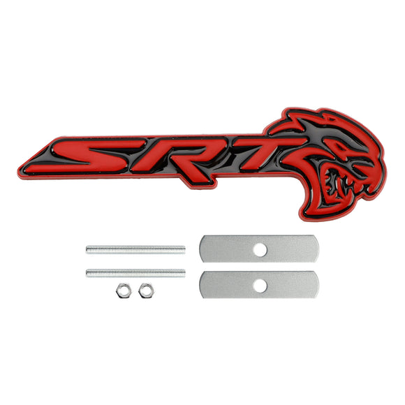 Front Grille SRT Hellcat Emblem For Charger Challenger SRT Chrome Black / Chrome Red / Red Black Badge