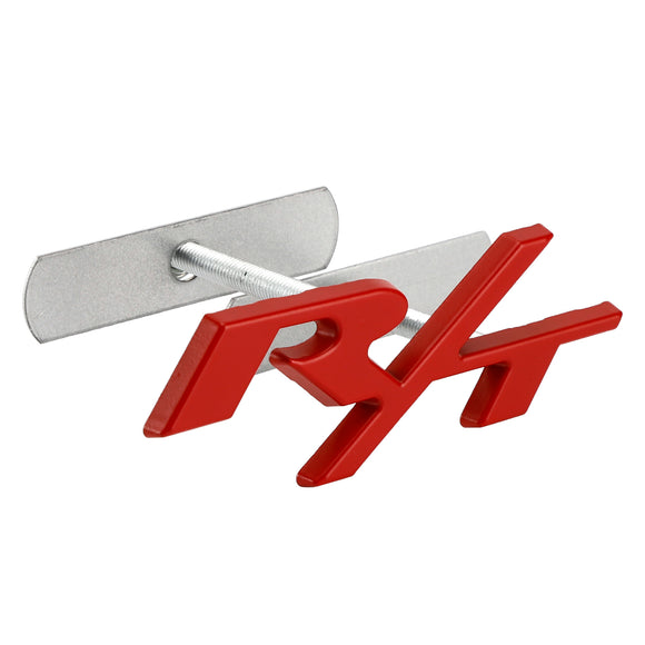 Badge R/T pour calandre de pare-chocs avant, pour Dodge Charger Challenger, rouge/Chrome/noir/rouge, Badge noir