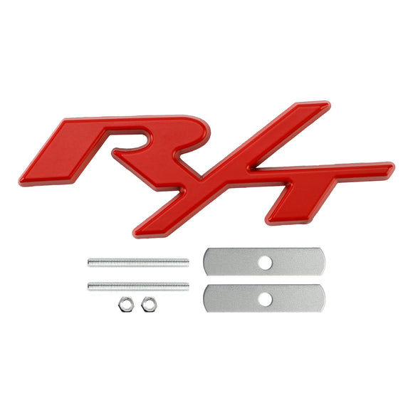 Badge R/T pour calandre de pare-chocs avant, pour Dodge Charger Challenger, rouge/Chrome/noir/rouge, Badge noir