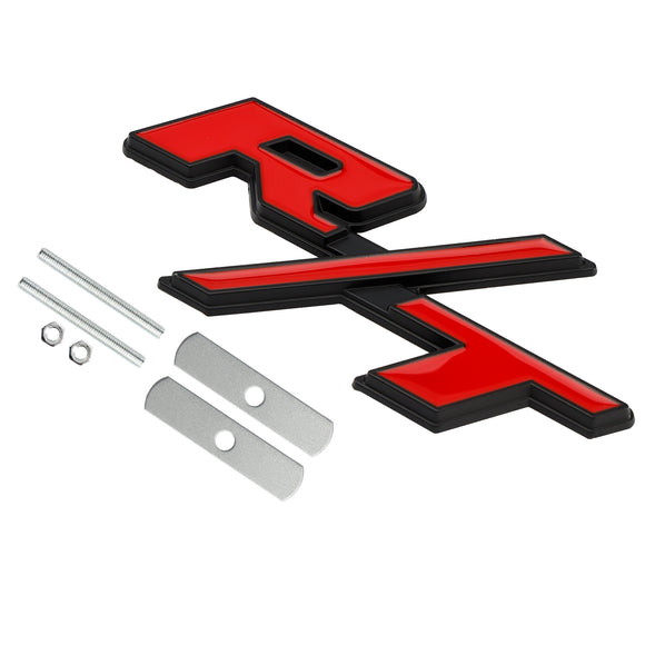 Badge R/T pour calandre de pare-chocs avant, pour Dodge Charger Challenger, rouge/Chrome/noir/rouge, Badge noir