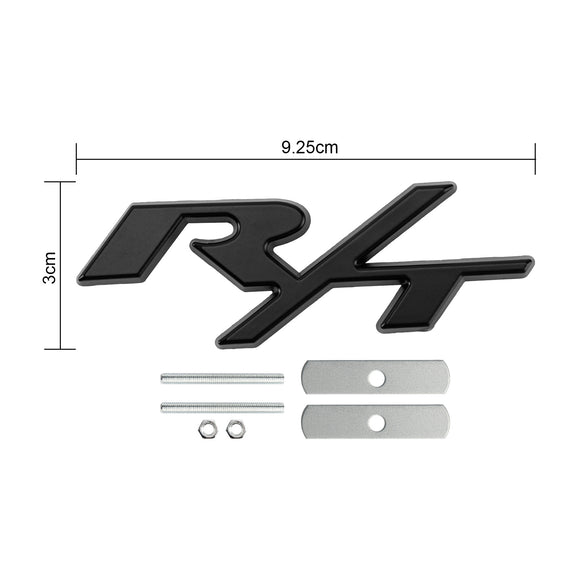 Badge R/T pour calandre de pare-chocs avant, pour Dodge Charger Challenger, rouge/Chrome/noir/rouge, Badge noir