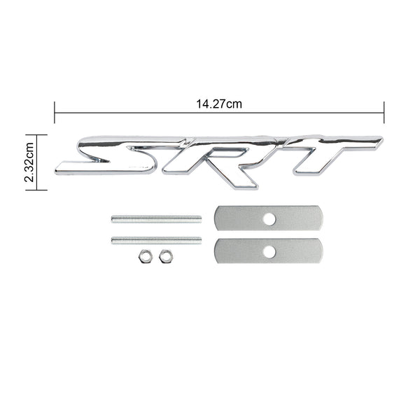 Emblème SRT de calandre rouge pour chargeur Challenger SRT, Badge autocollant rouge/Chrome/noir
