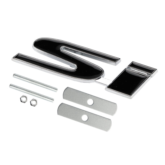 Si Front Bumper Grille Emblem for Honda Grill Red Chrome / Black Chrome / Red Black Decal Badge