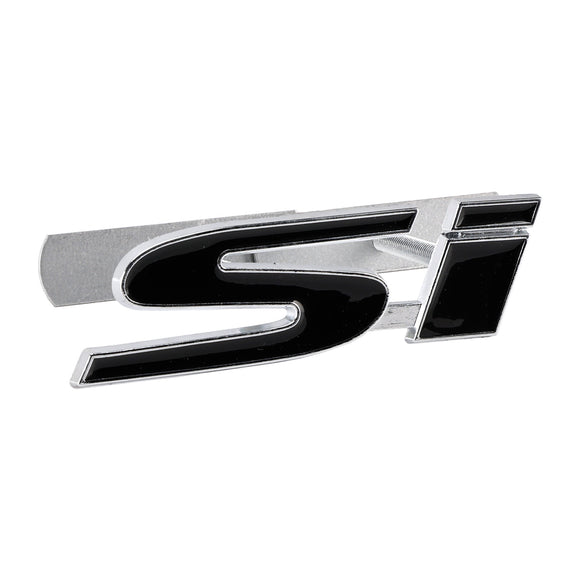 Si Front Bumper Grille Emblem for Honda Grill Red Chrome / Black Chrome / Red Black Decal Badge