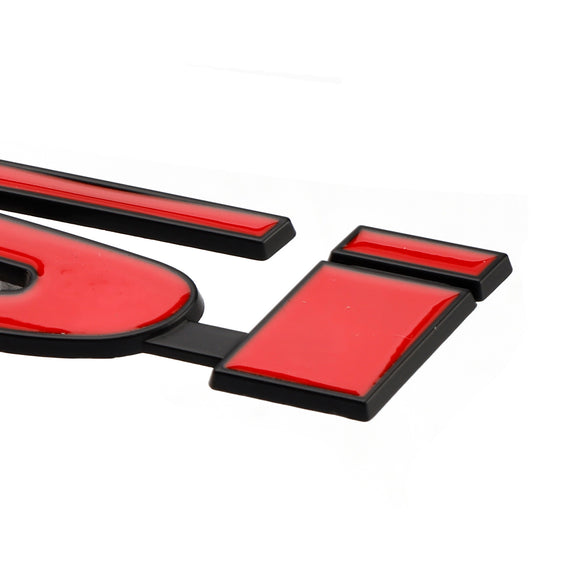 Si Front Bumper Grille Emblem for Honda Grill Red Chrome / Black Chrome / Red Black Decal Badge
