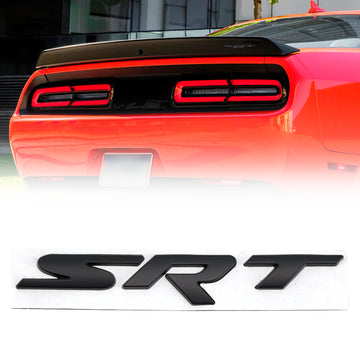 Acheter noir Emblème de décalcomanie SRT de hayon arrière pour Dodge Durango Charger Challenger Badge de couvercle de coffre
