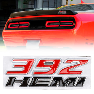 Emblemas de calcomanías Hemi laterales 392 para guardabarros 3D para Dodge RAM Charger Challenger JEEP Chrysler Badge