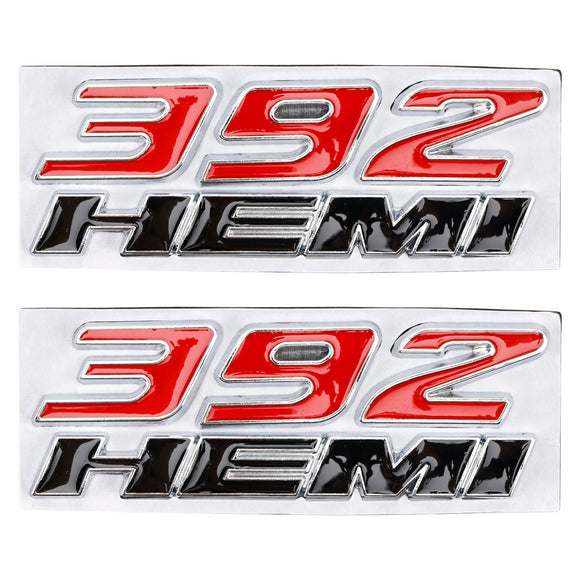 Emblemas de calcomanías Hemi laterales 392 para guardabarros 3D para Dodge RAM Charger Challenger JEEP Chrysler Badge