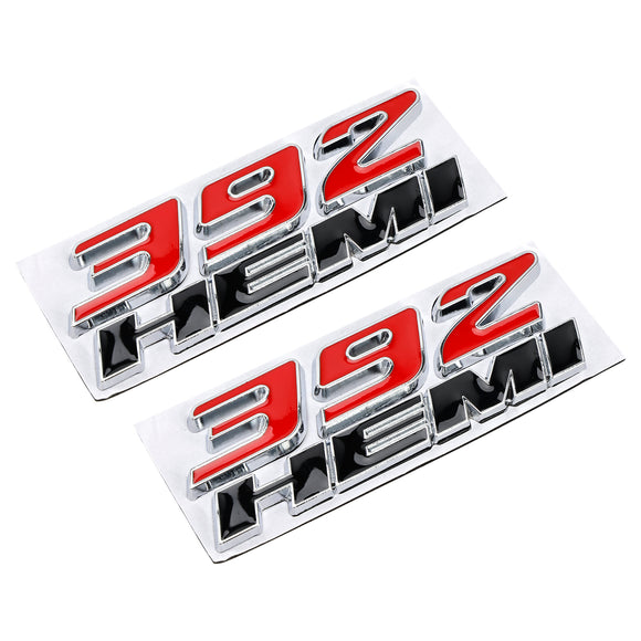 Emblemas de calcomanías Hemi laterales 392 para guardabarros 3D para Dodge RAM Charger Challenger JEEP Chrysler Badge