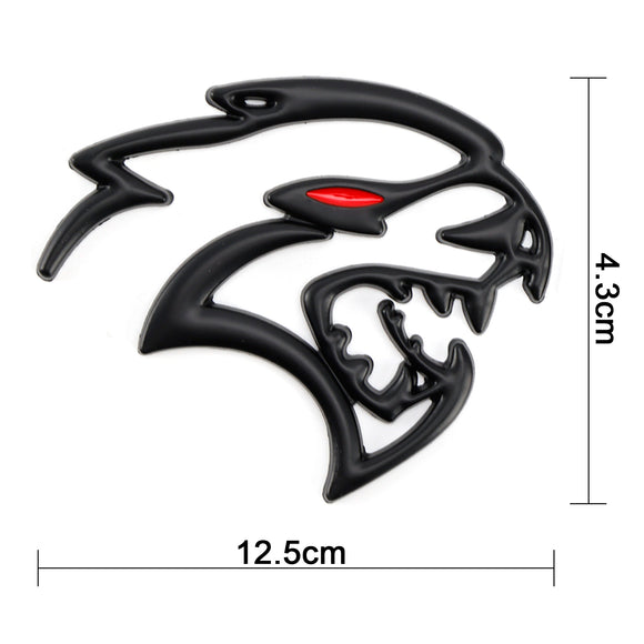 2x Hellcat Fender Side Emblem Abzeichen Aufkleber für Dodge Durango Charger Challenger SRT Hellcat Schwarz