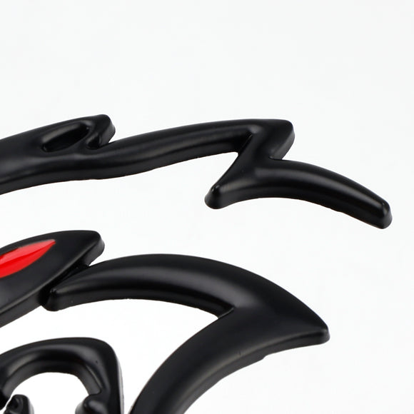 2x Hellcat Fender Side Emblem Abzeichen Aufkleber für Dodge Durango Charger Challenger SRT Hellcat Schwarz