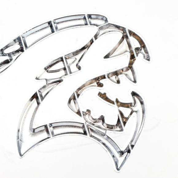 2x Hellcat Fender Side Emblem Abzeichen Aufkleber für Dodge Durango Charger Challenger SRT Hellcat Schwarz