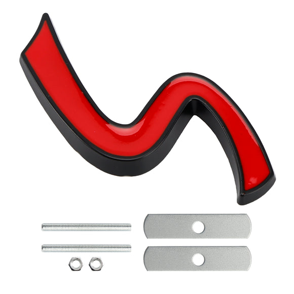 Insignia de calcomanía con emblema de rejilla delantera S para MINI Cooper R50 R53 R55 R56 R57 R59 F56 F55