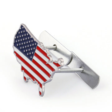 Insignia de rejilla delantera de Metal 3D, calcomanías de bandera de Estados Unidos, emblema de parrilla de coche, capó, Universal, genérico