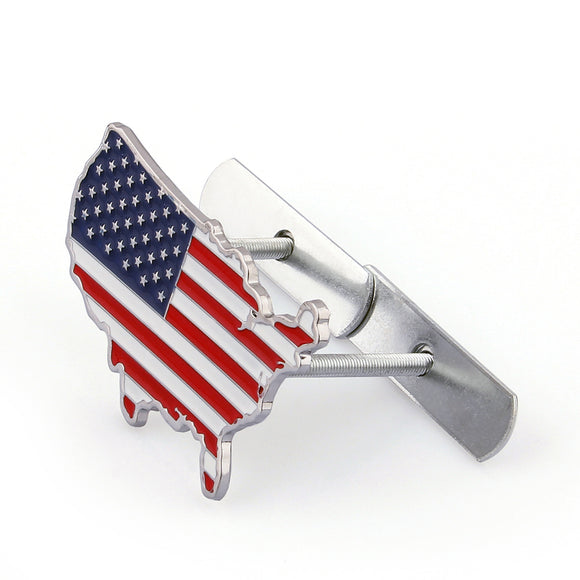 3D Metal Front Grille Badge USA United States Flag Decals Hood Car Grill Emblem Universal Generic