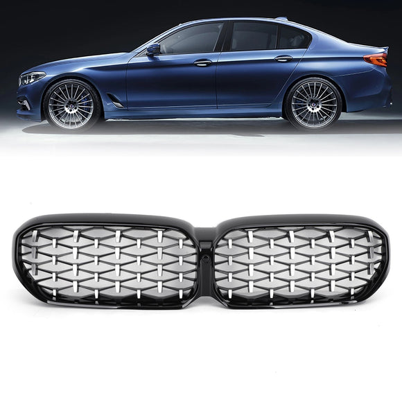 2021-2022 BMW Serie 5 G30 G31 G38 530i/540i/530e/M550i/520d Griglia anteriore Doppia griglia nera lucida
