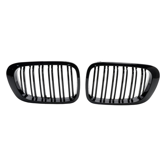 1999-2001 BMW Serie 3 E46 2 porte 323Ci/328Ci/320Ci/325Ci/318Ci Griglia anteriore a doppia linea Griglia nera lucida