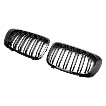 1999–2001 BMW 3er E46 2-Türer 323Ci/328Ci/320Ci/325Ci/318Ci Doppellinien-Frontgrill, glänzend schwarzer Kühlergrill - 0