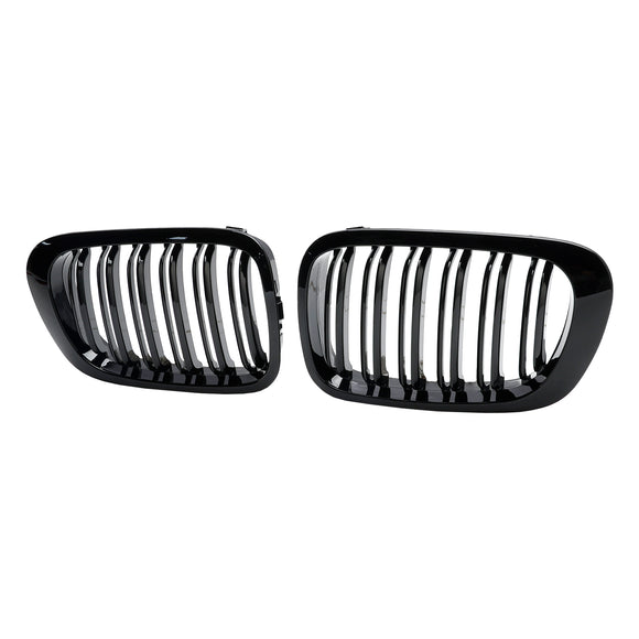 1999-2001 BMW Serie 3 E46 2 porte 323Ci/328Ci/320Ci/325Ci/318Ci Griglia anteriore a doppia linea Griglia nera lucida