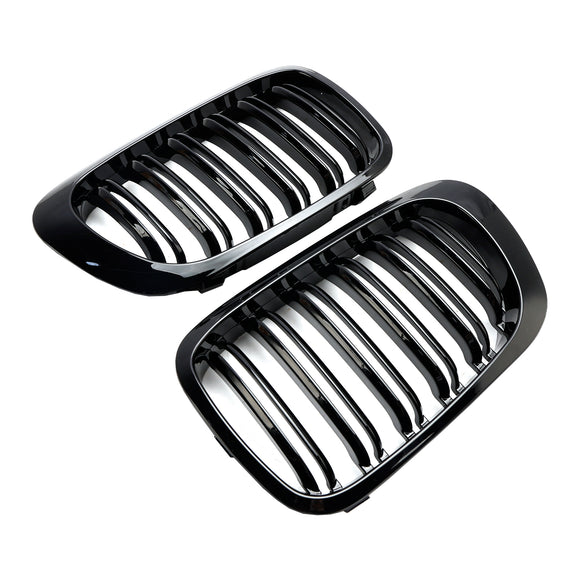 1999-2001 BMW Serie 3 E46 2 porte 323Ci/328Ci/320Ci/325Ci/318Ci Griglia anteriore a doppia linea Griglia nera lucida