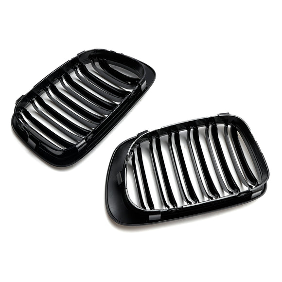 1999-2001 BMW Serie 3 E46 2 porte 323Ci/328Ci/320Ci/325Ci/318Ci Griglia anteriore a doppia linea Griglia nera lucida