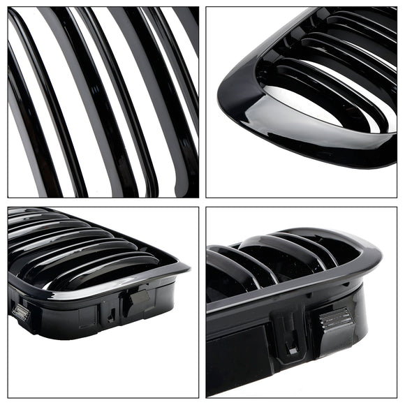 1999-2001 BMW Serie 3 E46 2 porte 323Ci/328Ci/320Ci/325Ci/318Ci Griglia anteriore a doppia linea Griglia nera lucida