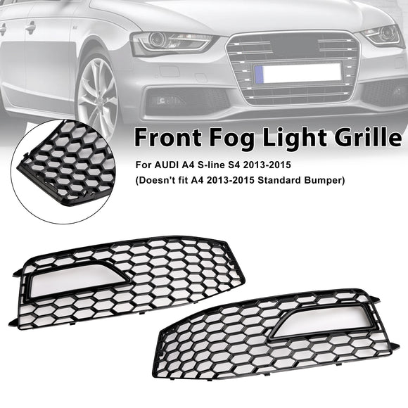 2013-2015 Audi A4 S-line / S4 Grille 2PCS Front Bumper Fog Light Lamp Cover Grill