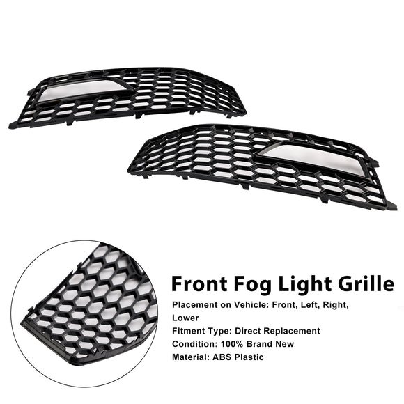 2013-2015 Audi A4 S-line / S4 Grille 2PCS Front Bumper Fog Light Lamp Cover Grill