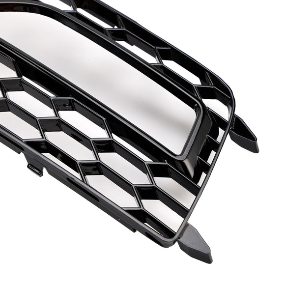 Audi A4 S-line / S4 2013-2016 Honeycomb Mesh Grill Front Bumper 2PCS Fog Light Lamp Cover Grille 8K0 807 682M 8K0 807 681 L