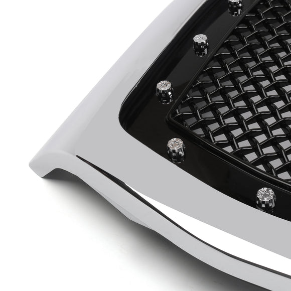 Dodge Ram 1500 2500 3500 2006-2008 Grille à rivets en maille de remplacement pour capot avant noir/chrome