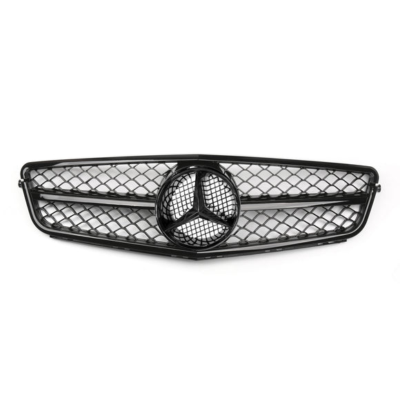 Mercedes Benz 2008-2014 C-Klasse W204 C250 C300 C350 Frontstoßstangengrill Schwarz Ersatzgrill