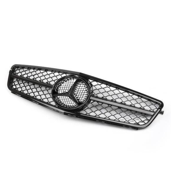Mercedes Benz 2008-2014 C-Klasse W204 C250 C300 C350 Frontstoßstangengrill Schwarz Ersatzgrill