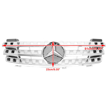Mercedes Benz Classe ML 2005 2006 2007 2008 W164 Griglia anteriore di ricambio cromata con emblema a stella - 0