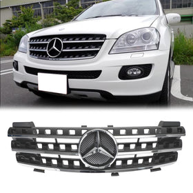 Comprar negro Mercedes Benz Clase ML 2005-2008 W164 Parrilla delantera cromada negra ML320/300/350/500