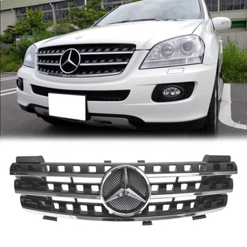 Acquistare nero Mercedes Benz Classe ML 2005-2008 W164 Griglia anteriore ML320/300/350/500 Griglia nera cromata