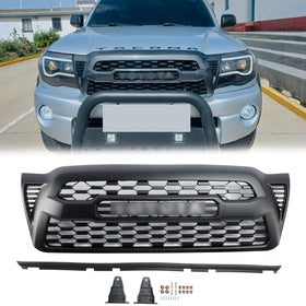Reemplazo de parrilla de parachoques delantero estilo Toyota Tacoma TRD PRO 2005-2011, parrilla negra mate