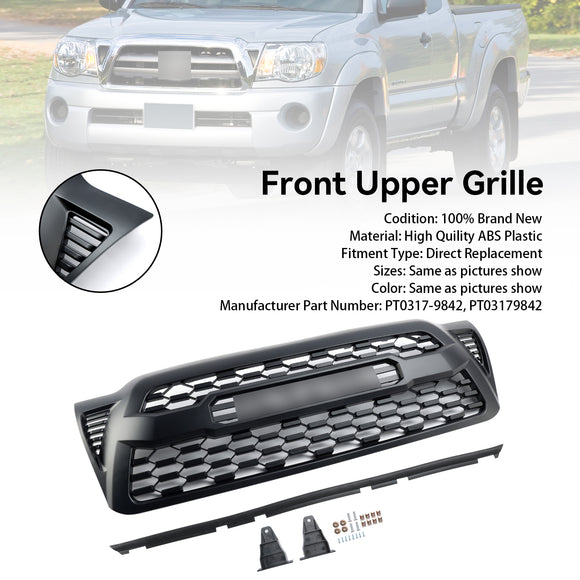Toyota Tacoma 2005–2011 Trd Pro Style Frontgrill, Wabenmuster, schwarzer Ersatzgrill mit Buchstaben