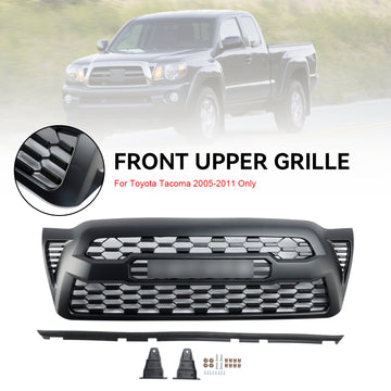 2005–2011 Toyota Tacoma TRD PRO Style Ersatz-Frontstoßstangengrill, mattschwarzer Grill - 0