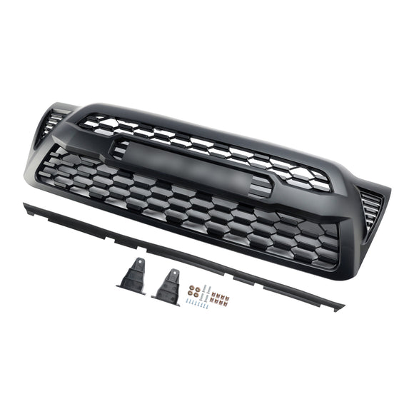 Toyota Tacoma 2005–2011 Trd Pro Style Frontgrill, Wabenmuster, schwarzer Ersatzgrill mit Buchstaben